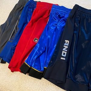 Lot of 5 And1 basketball shorts